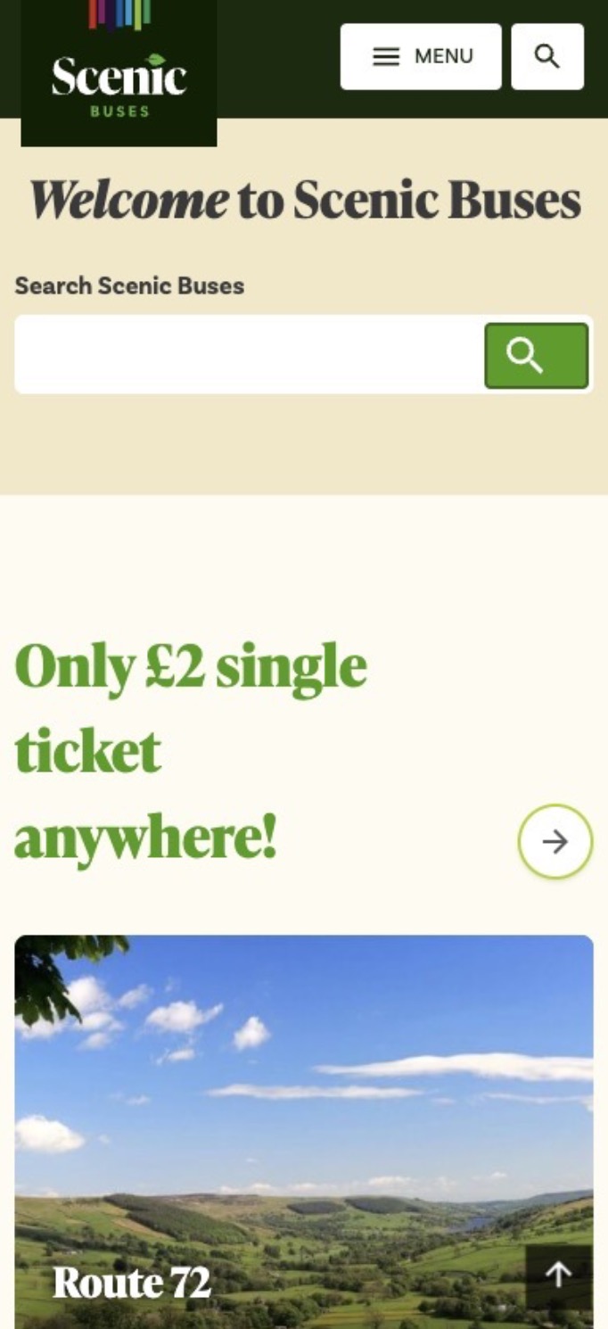 Scenic Buses route page