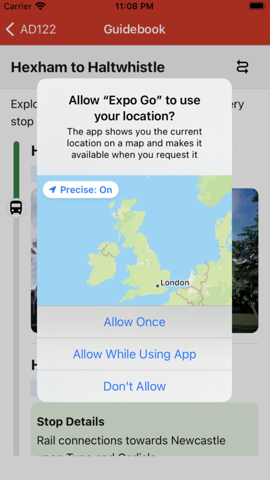 iOS geolocation permission request